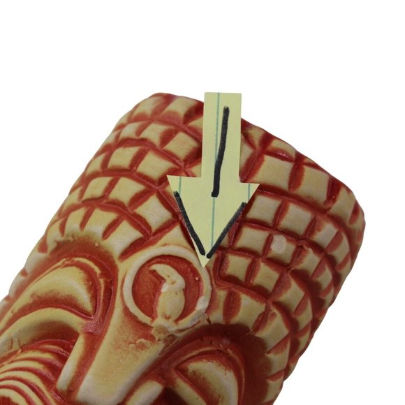 The Jungle Bird Sacramento CA Tiki Mug Coral Orange Second Edition Matte Finish - Picture 8 of 10